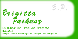 brigitta paskusz business card
